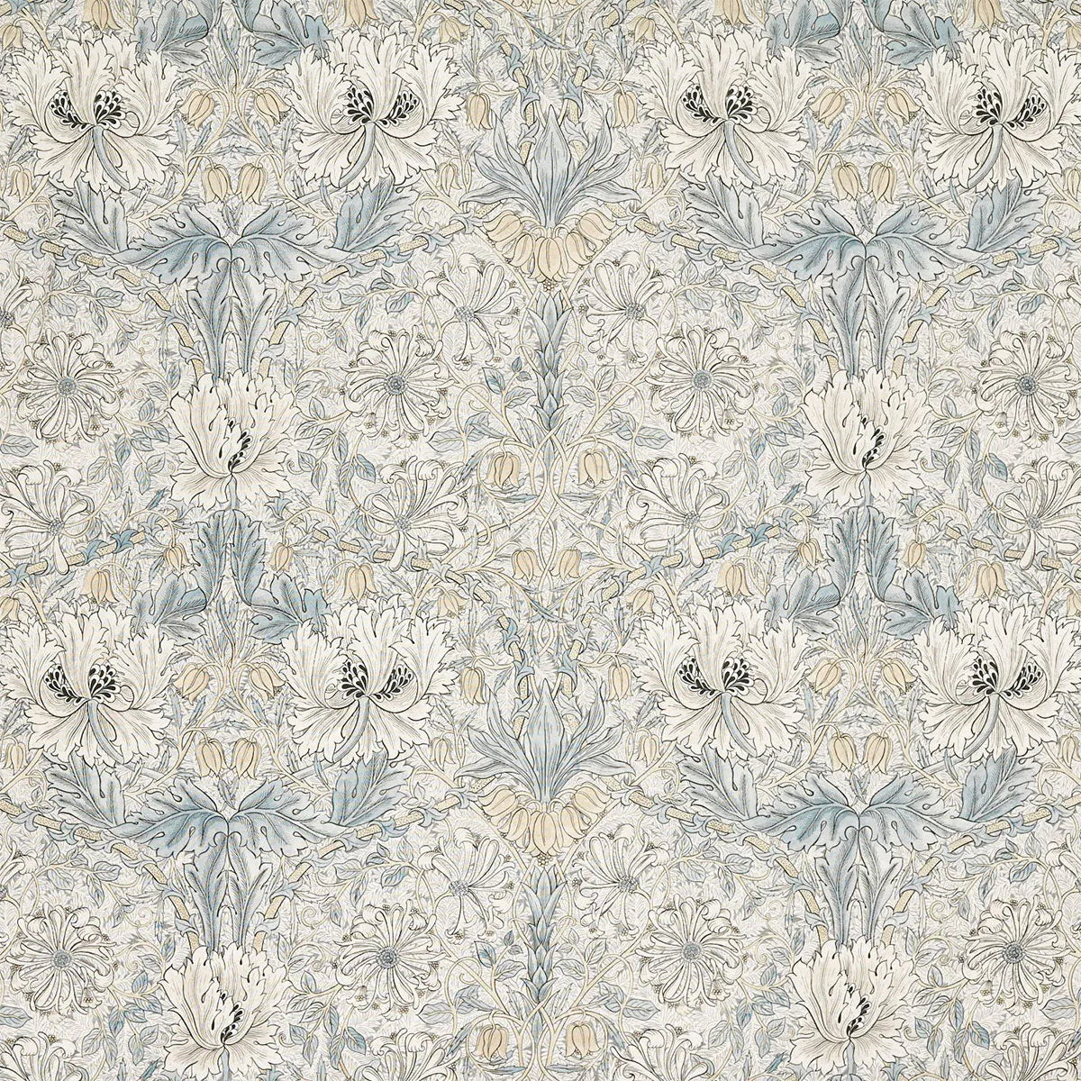 Pure Honeysuckle & Tulip Sheer Wide Width Fabric - Morris & Co
