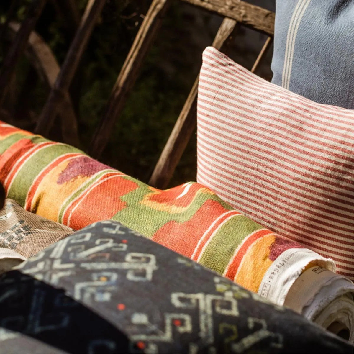 Rhubarb Stripe Fabric - Mind The Gap