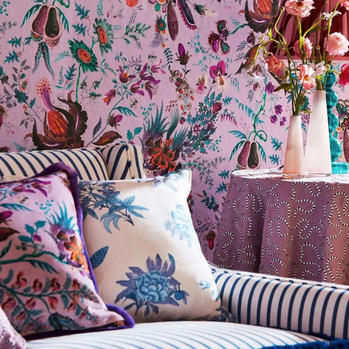 Ribbon Stripe Fabric - Harlequin X Sophie Robinson