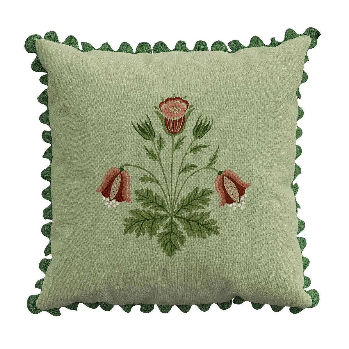 Morris & Co Rose Bough's Green Cushion