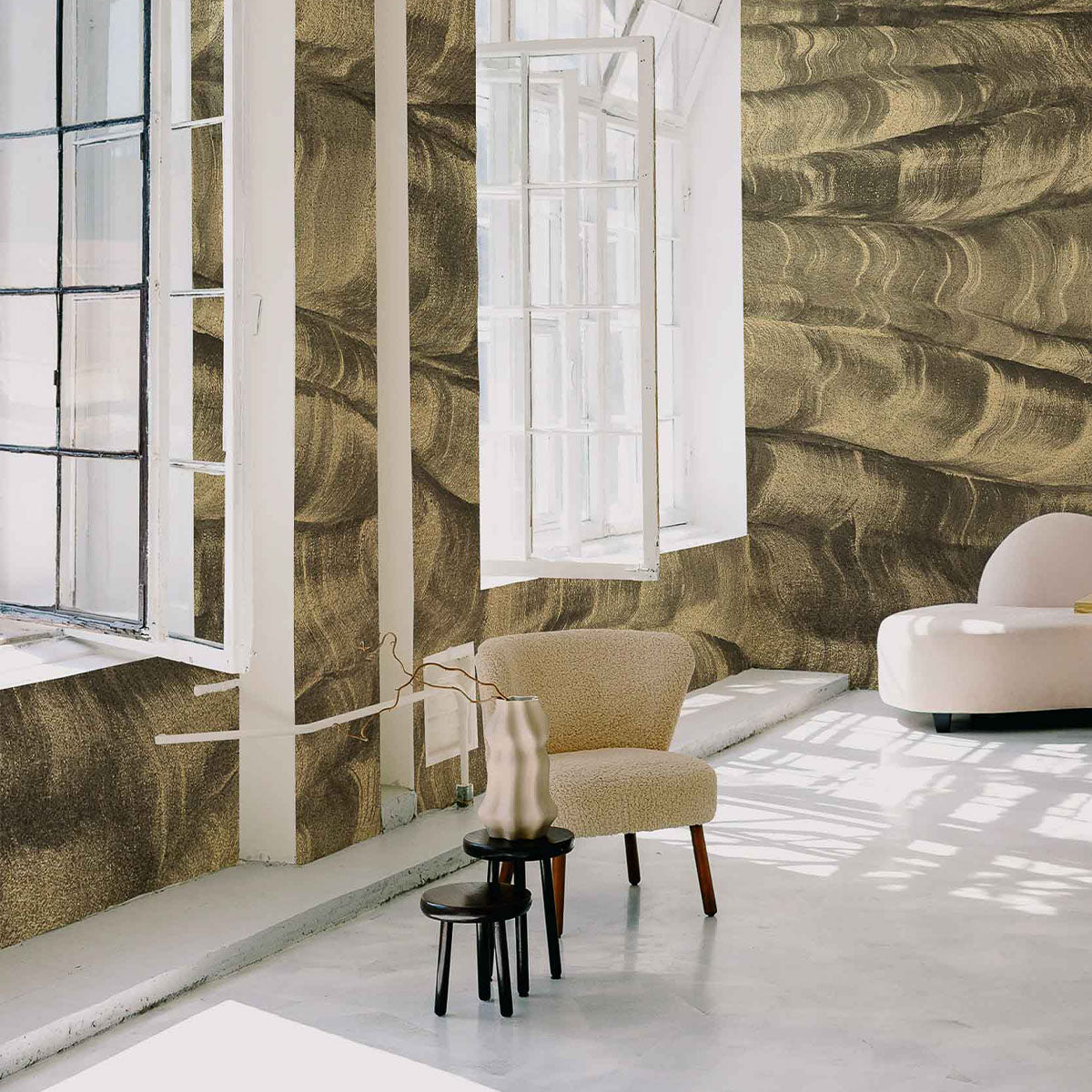 Sand Waves Metallics Mural Wallpaper - Coordonne