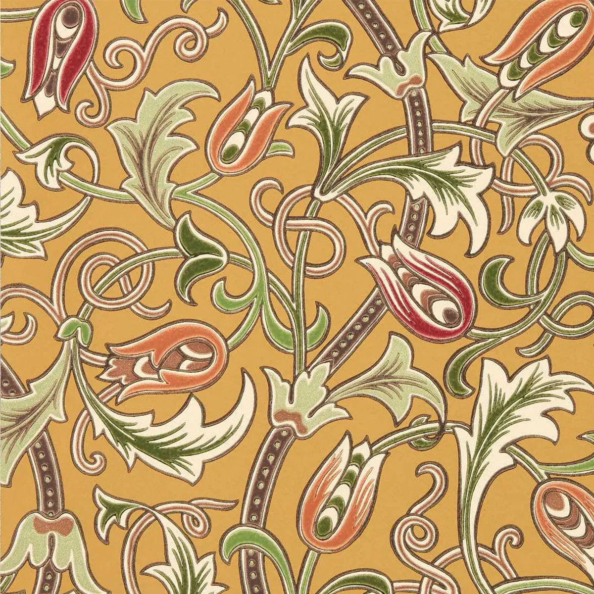 Scrolling Tulip Wallpaper - Morris & Co
