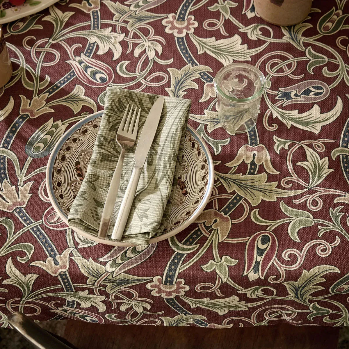 Scrolling Tulip Fabric - Morris & Co