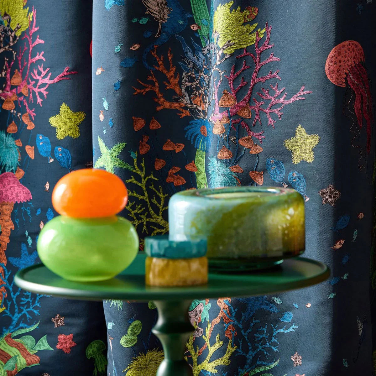 Seaforest Jacquard Fabric - Clarke & Clarke X Emma Shipley