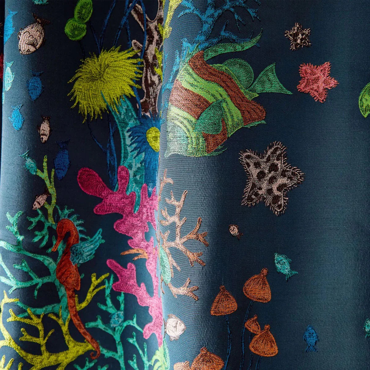 Seaforest Jacquard Fabric - Clarke & Clarke X Emma Shipley