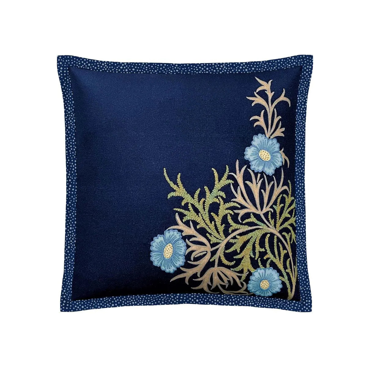 Morris & Co Seaweed Cobalt/Thyme Cushion