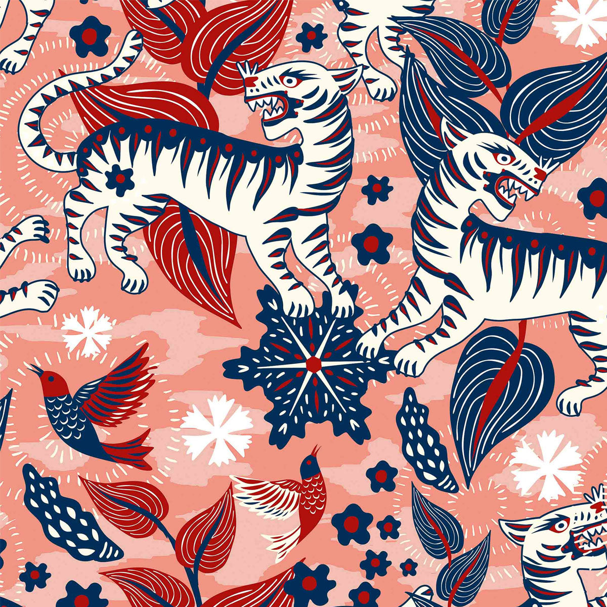 Selva de Tigres Wallpaper - Coordonne