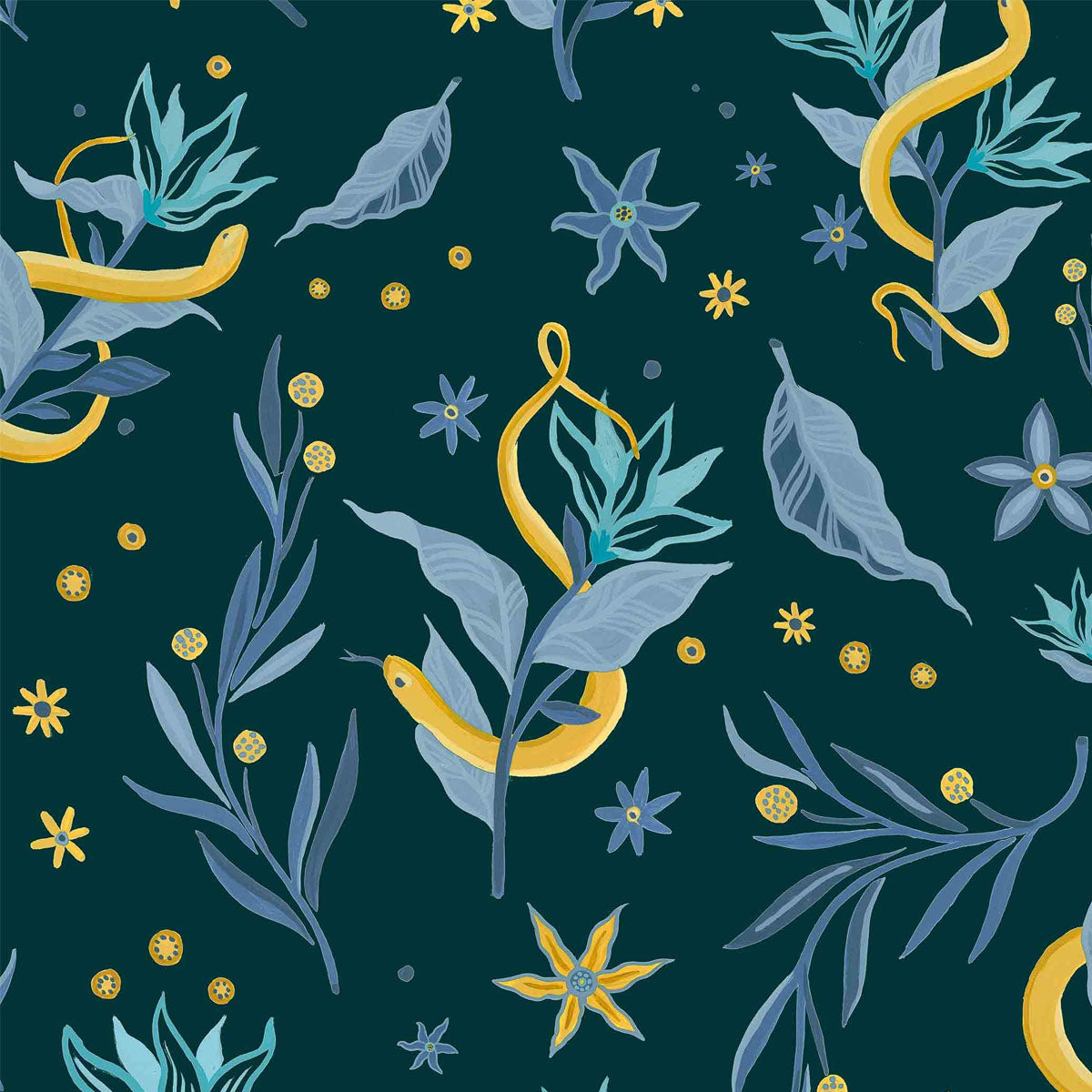 Serpientes y Flores Wallpaper - Coordonne