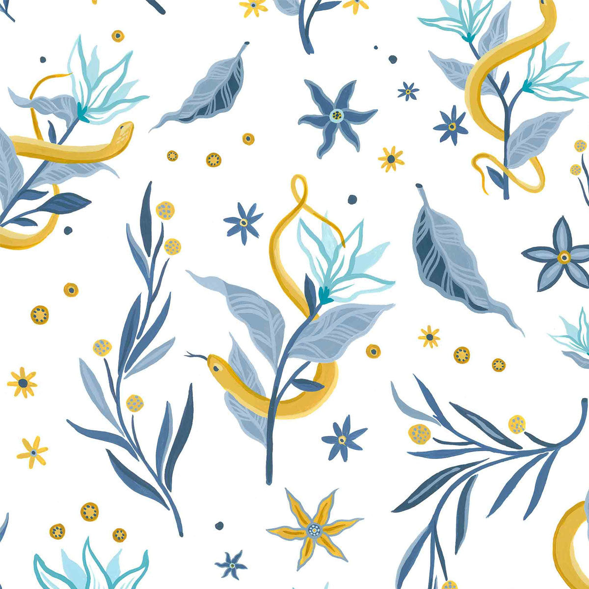 Serpientes y Flores Wallpaper - Coordonne
