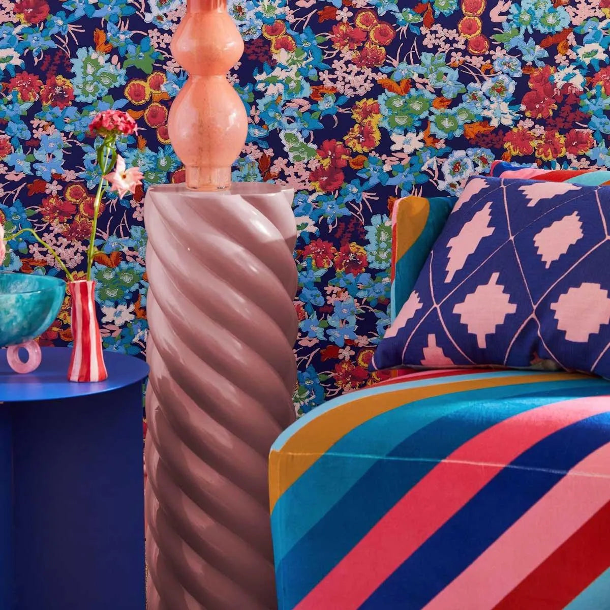 Sherbet Stripe Fabric - Harlequin X Sophie Robinson
