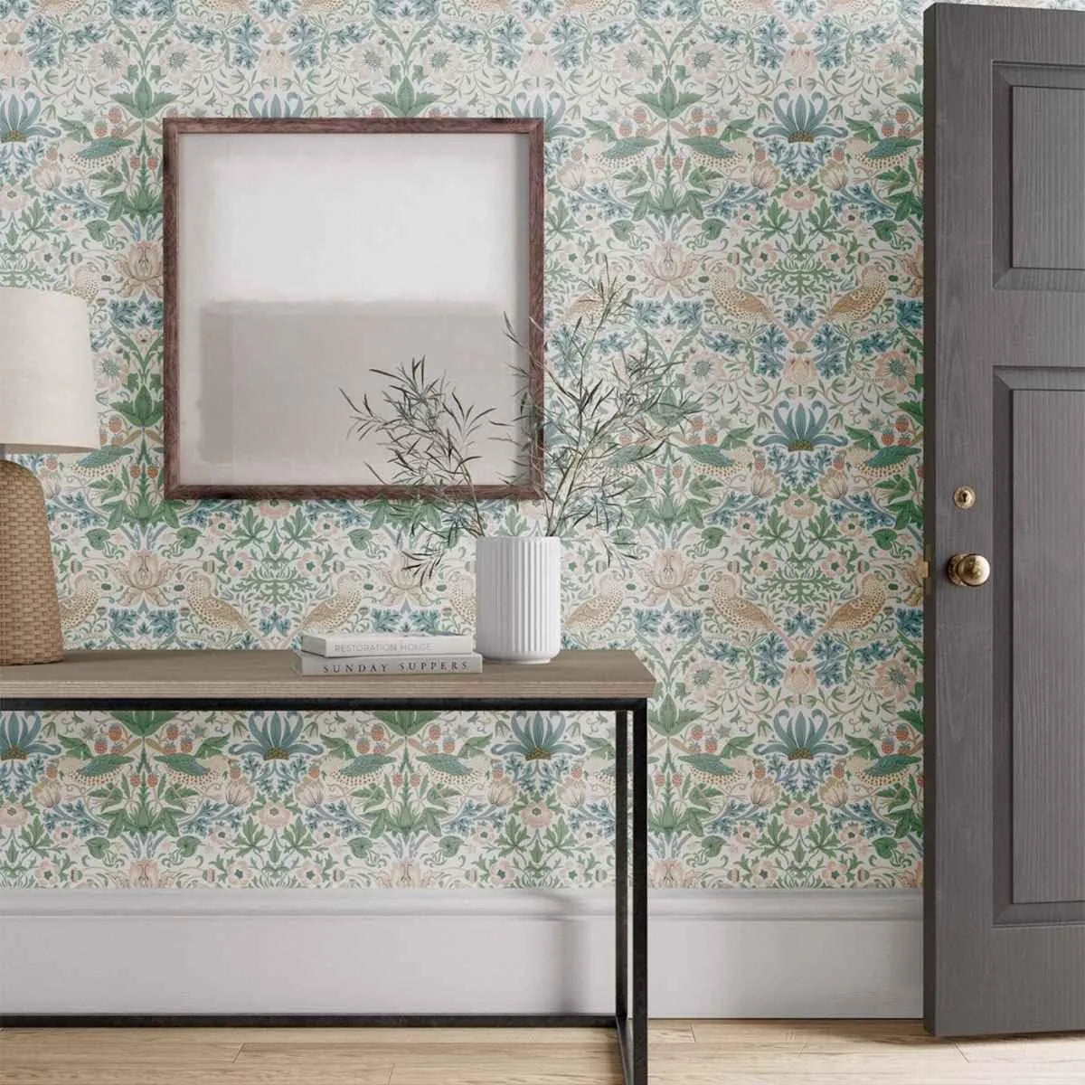 Simply Strawberry Thief Wallpaper - Morris & Co