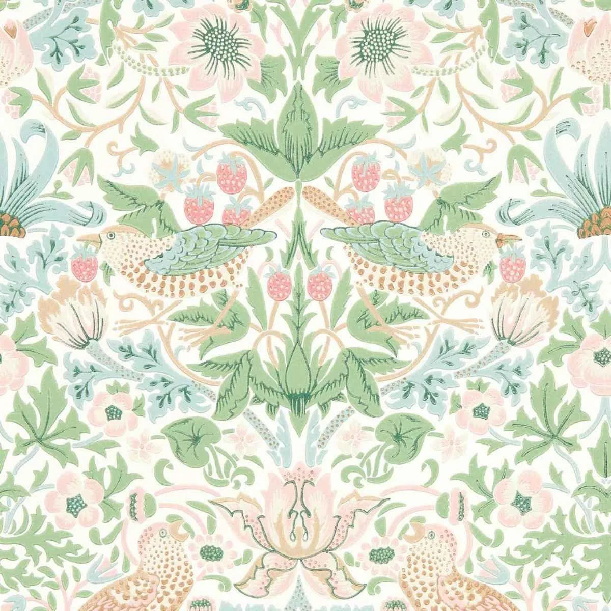 Simply Strawberry Thief Wallpaper - Morris & Co