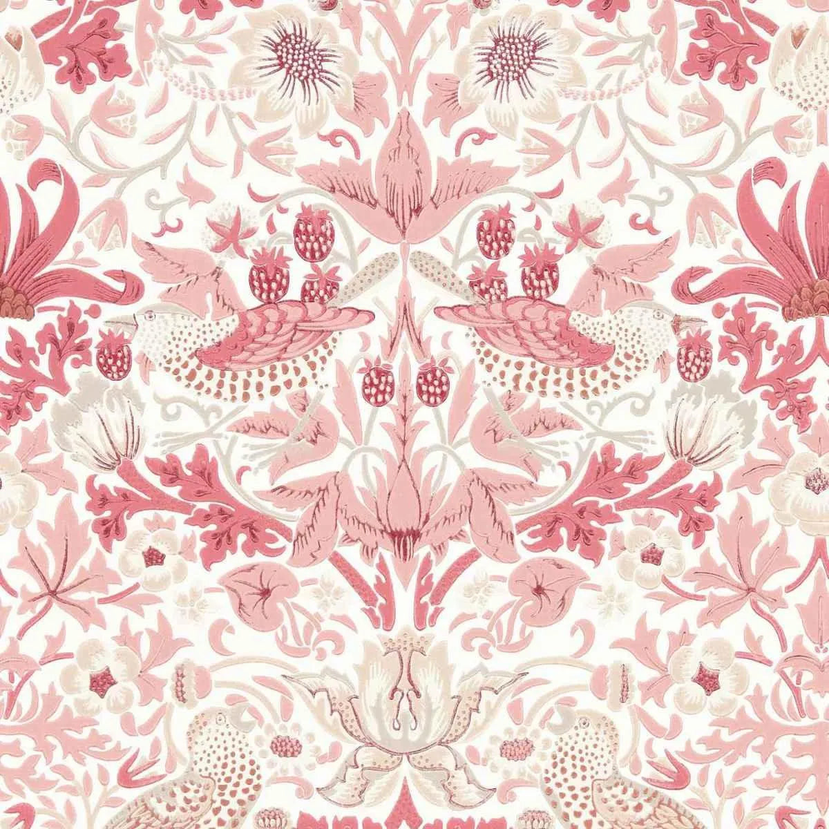 Simply Strawberry Thief Wallpaper - Morris & Co