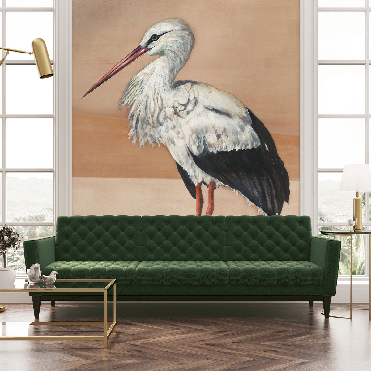 Stork Mother Mural Wallpaper - Coordonne