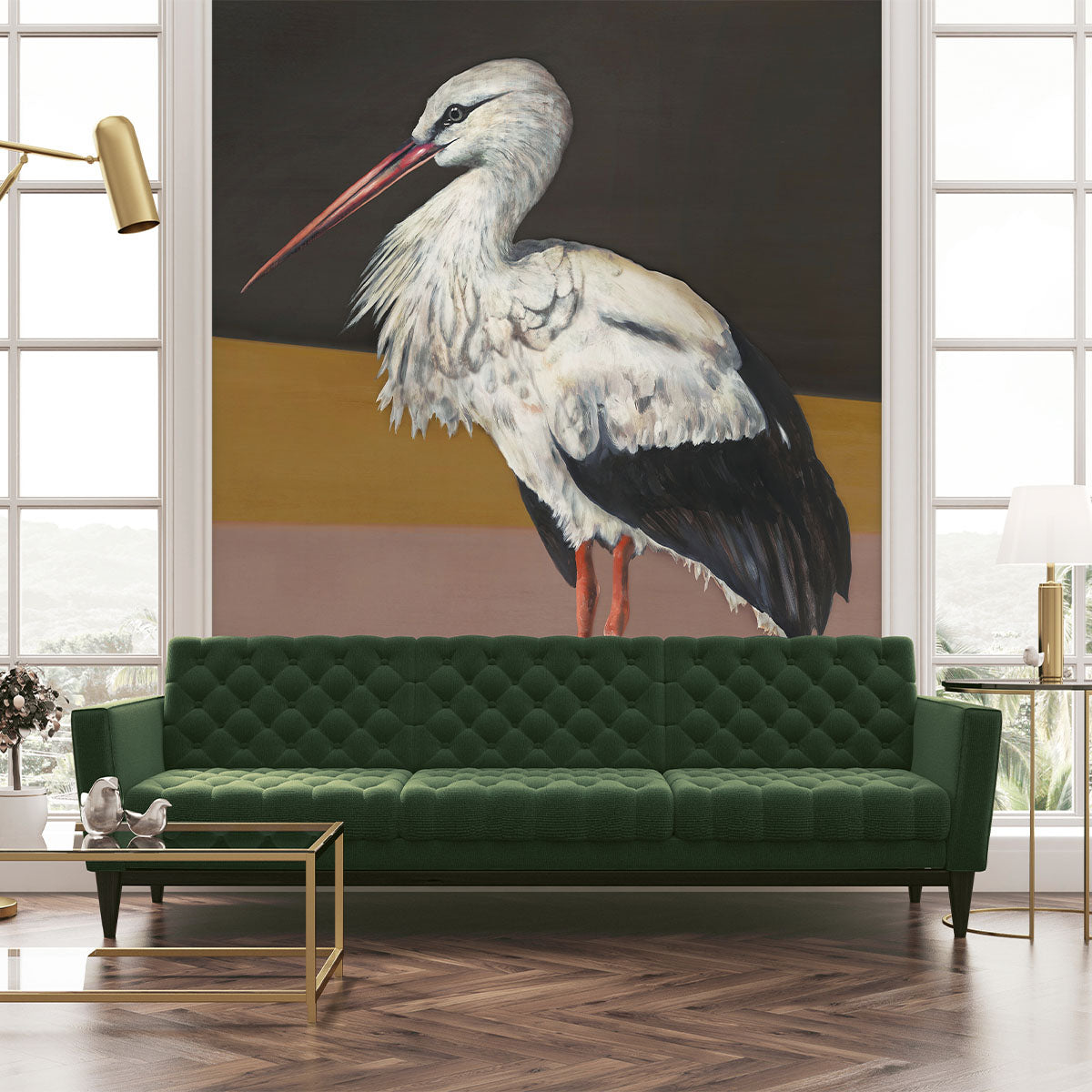 Stork Mother Mural Wallpaper - Coordonne