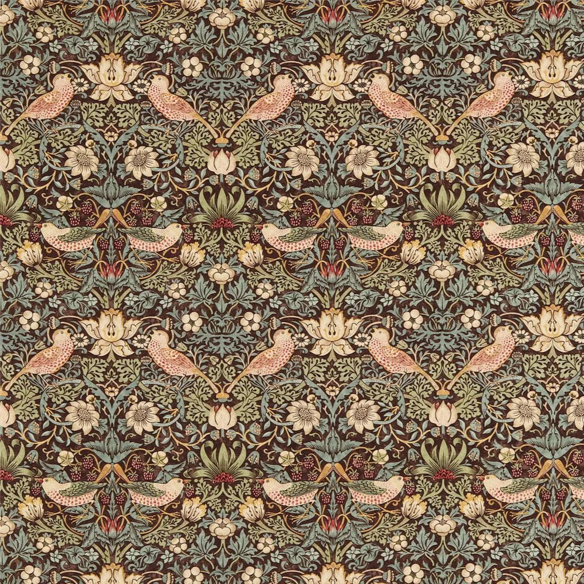 Strawberry Thief Fabric - Morris & Co