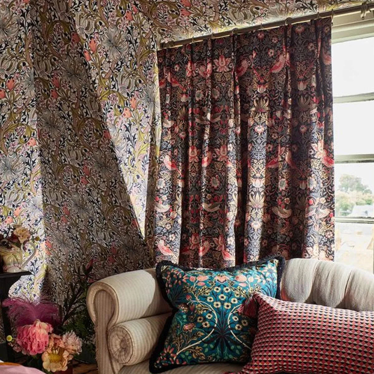 Strawberry Thief Fabric - Morris & Co