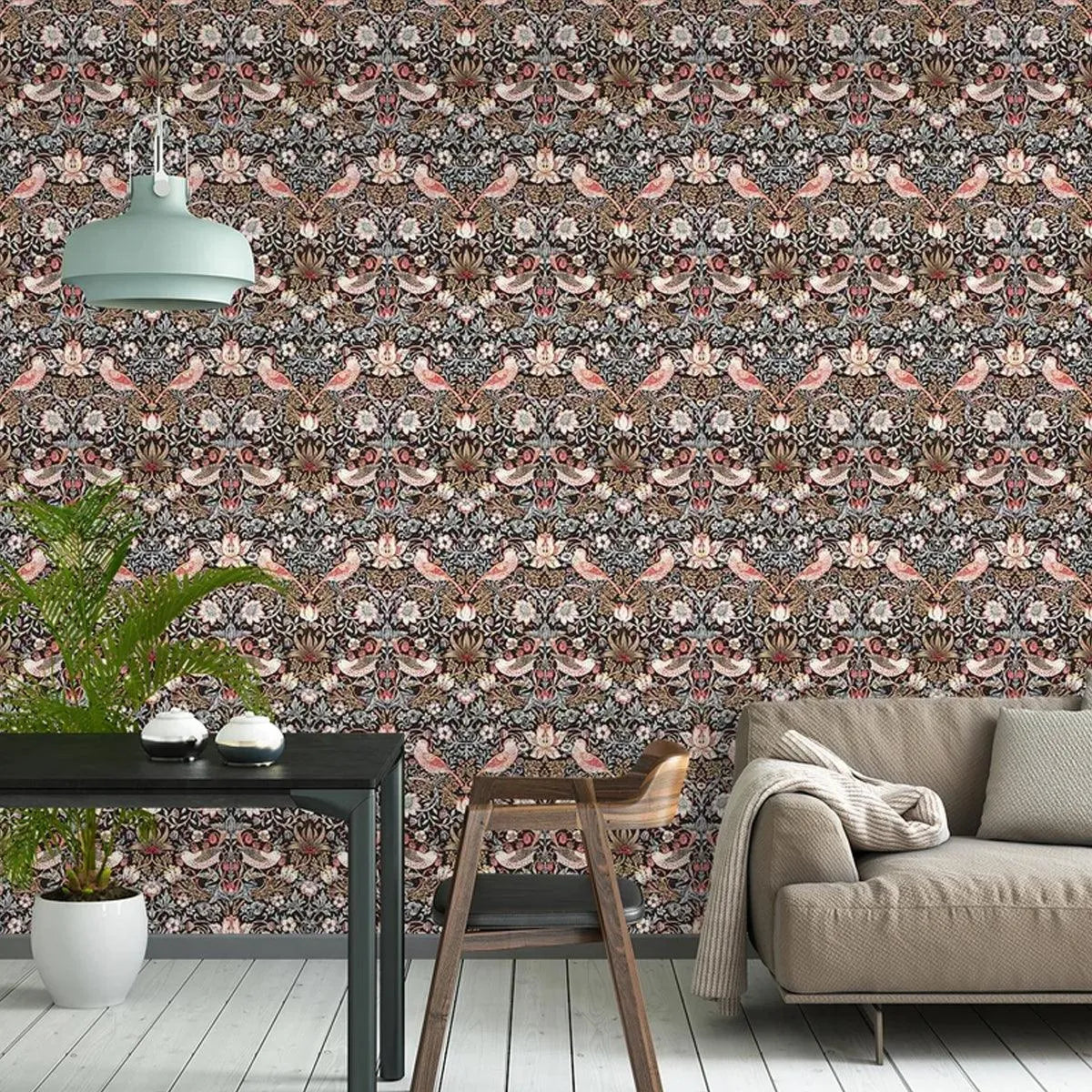 Strawberry Thief Wide Width Wallpaper - Morris & Co