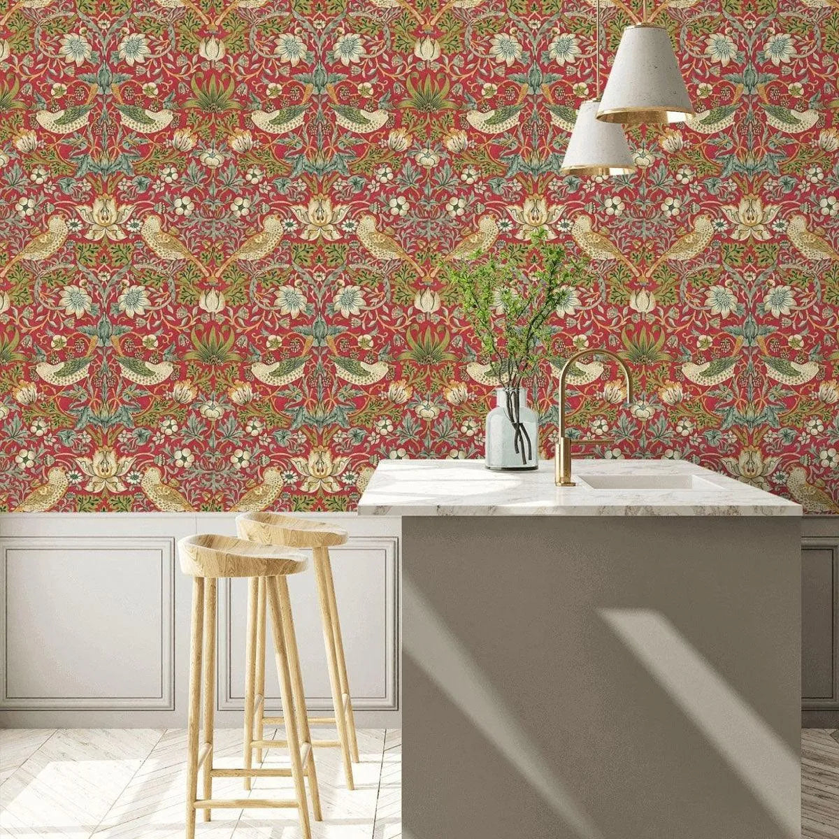 Strawberry Thief Wallpaper - Morris & Co
