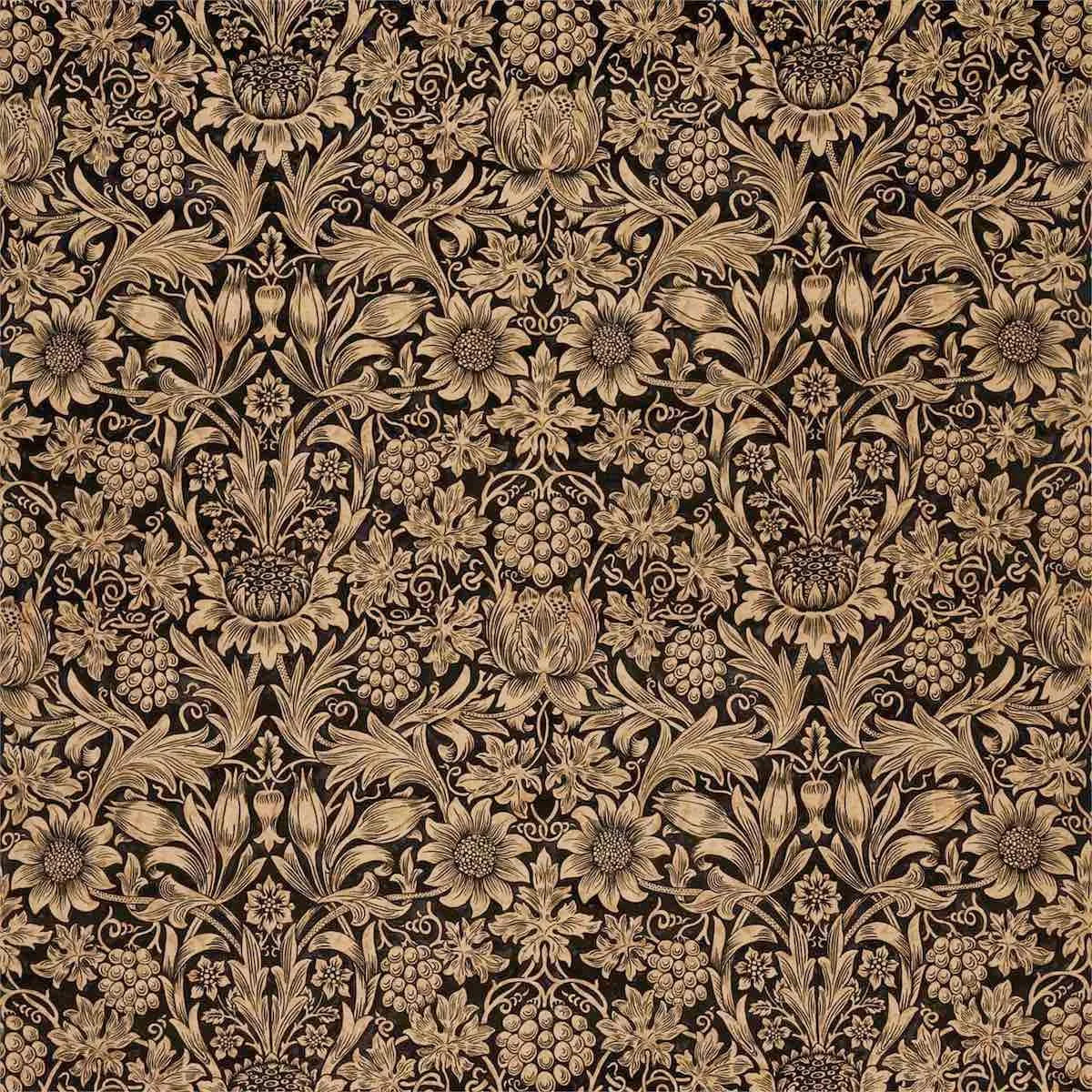 Sunflower Velvet Maple/Lichen Fabric - Morris & Co