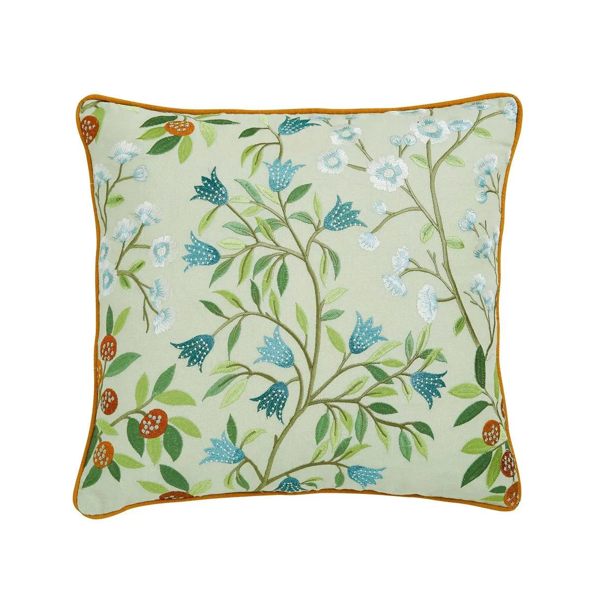 Sanderson Sycamore & Oak Botanical Green Cushion