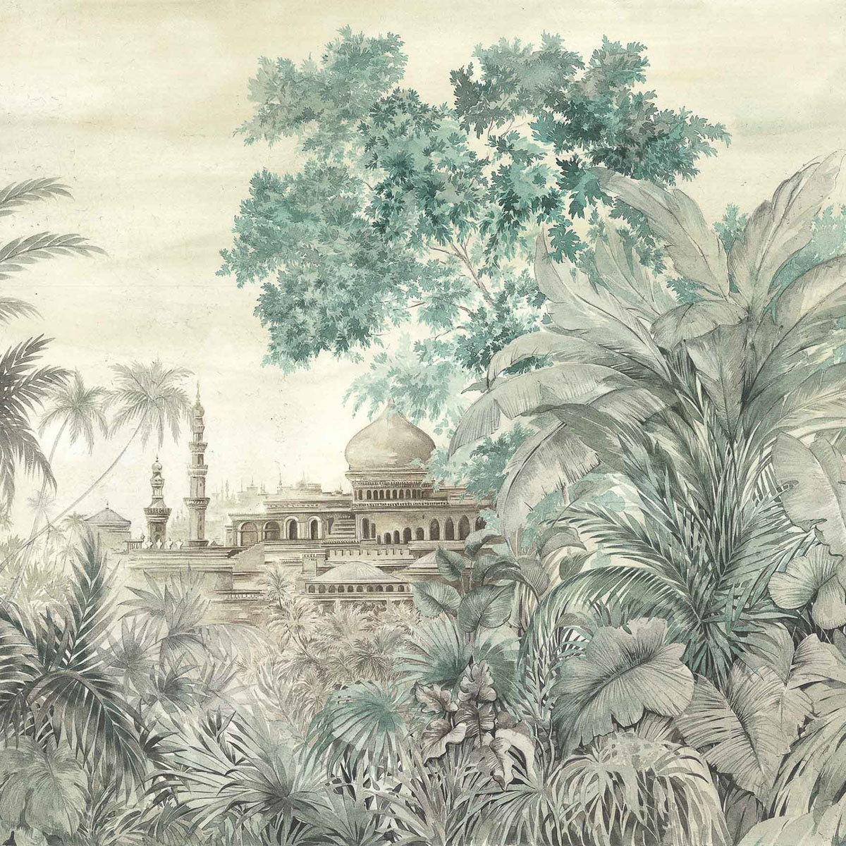 Taj Mahal Mural Wallpaper - Coordonne
