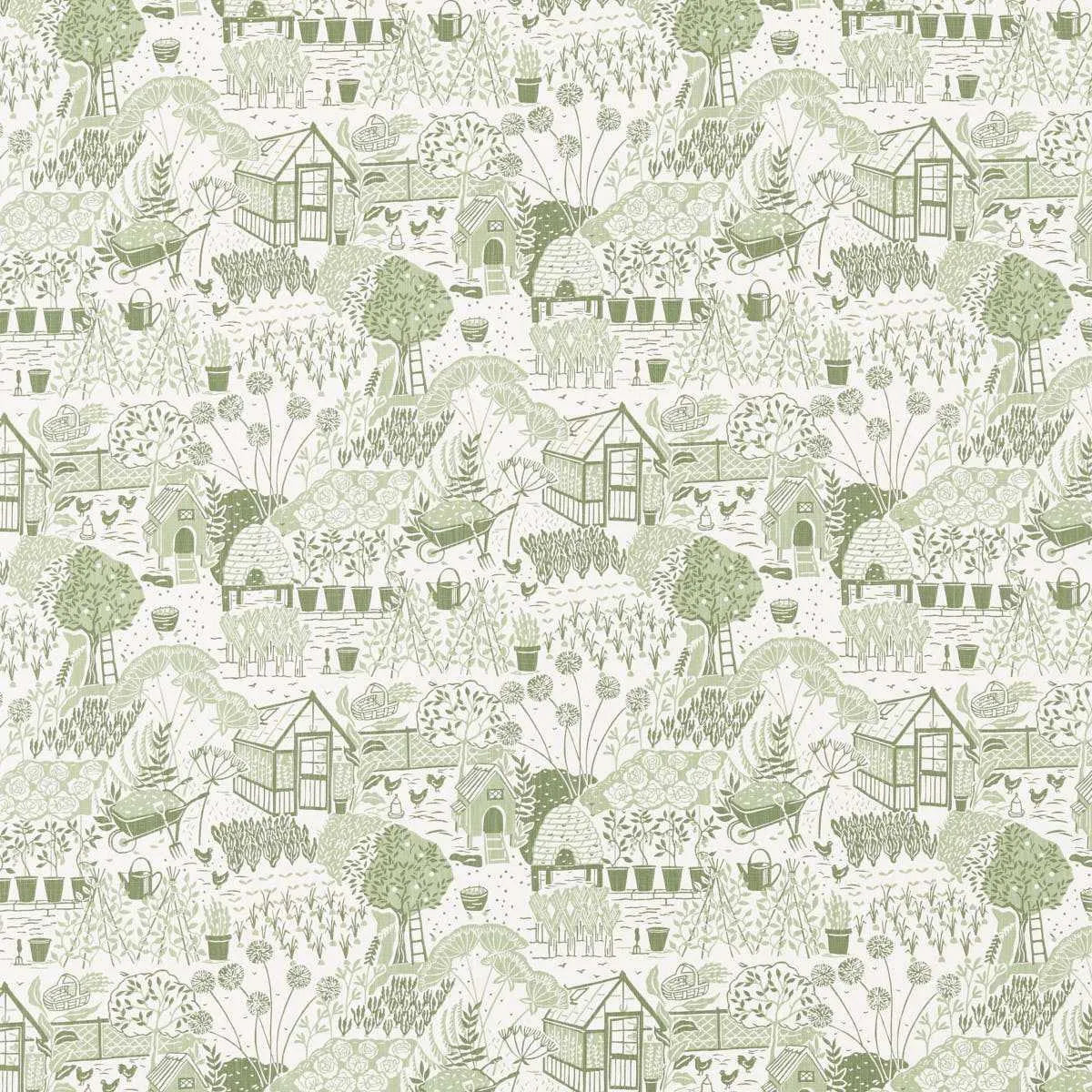 The Allotment Fennel Fabric - Sanderson