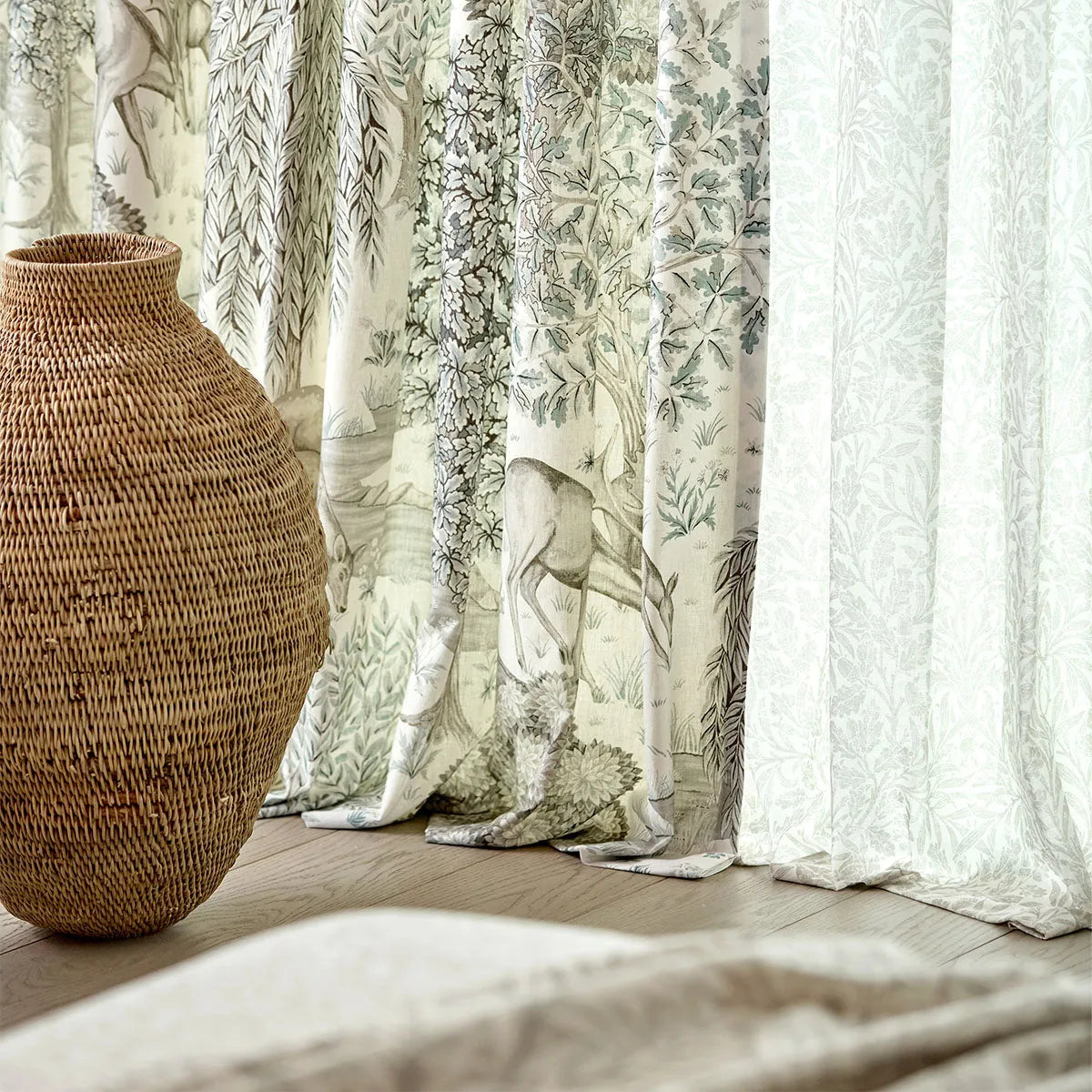 The Brook Wide Width Fabric - Morris & Co