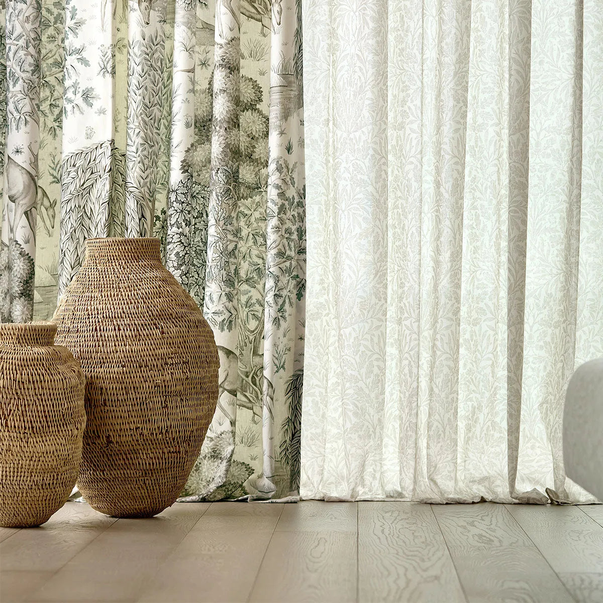 The Brook Wide Width Fabric - Morris & Co