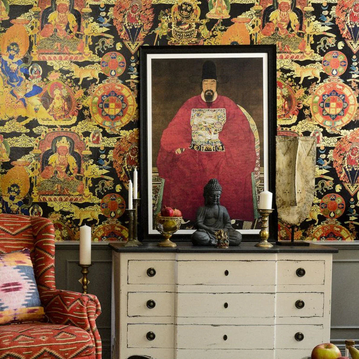Tibetan Tapestry Metallic Edition Wallpaper - Mind The Gap