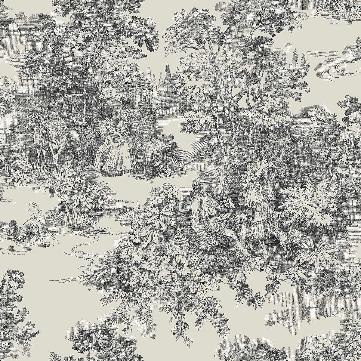 Toile de Jouy Wallpaper - Borastapeter
