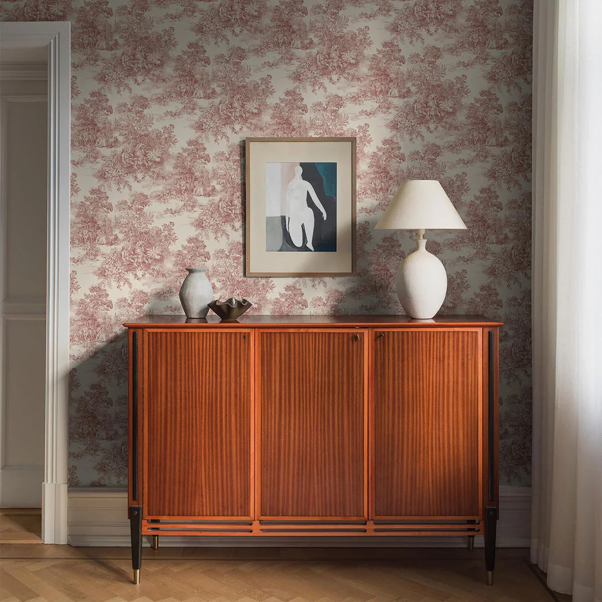 Toile de Jouy Wallpaper - Borastapeter