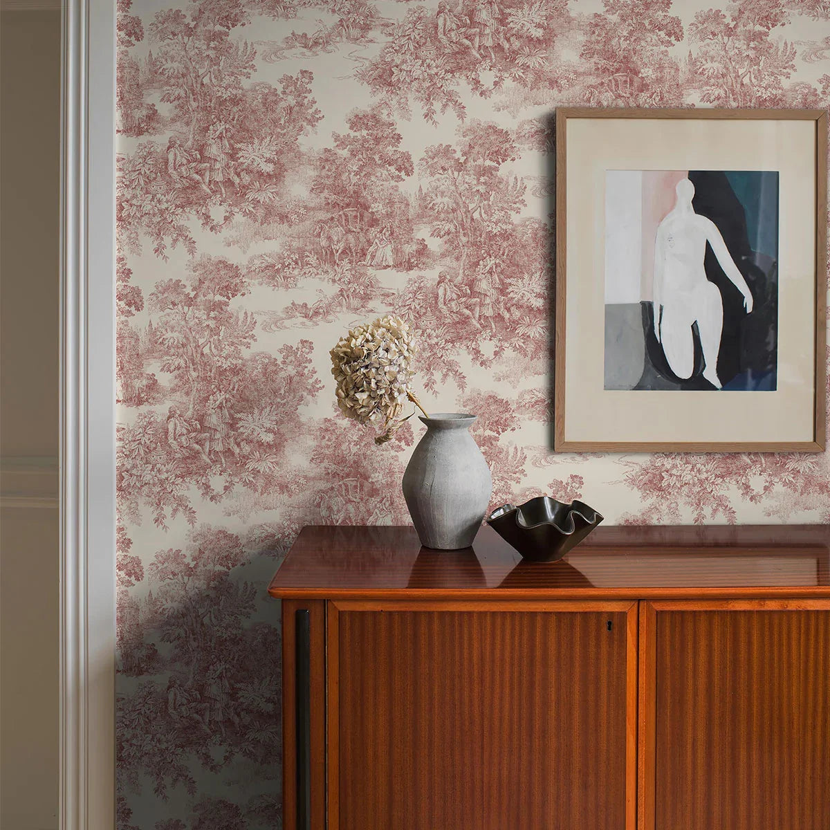 Toile de Jouy Wallpaper - Borastapeter
