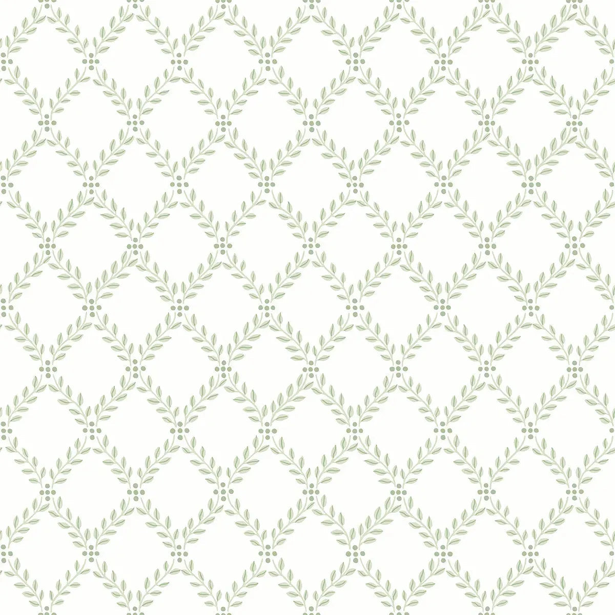 Trellis Leaves Wallpaper - Borastapeter