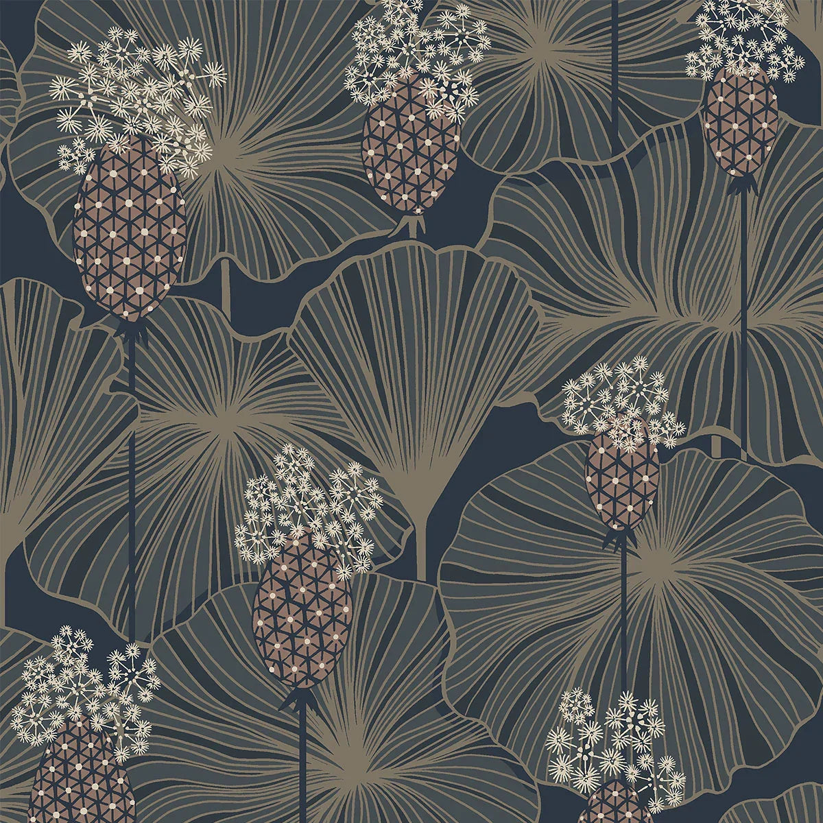 Umbrella Leaves Wallpaper - Borastapeter
