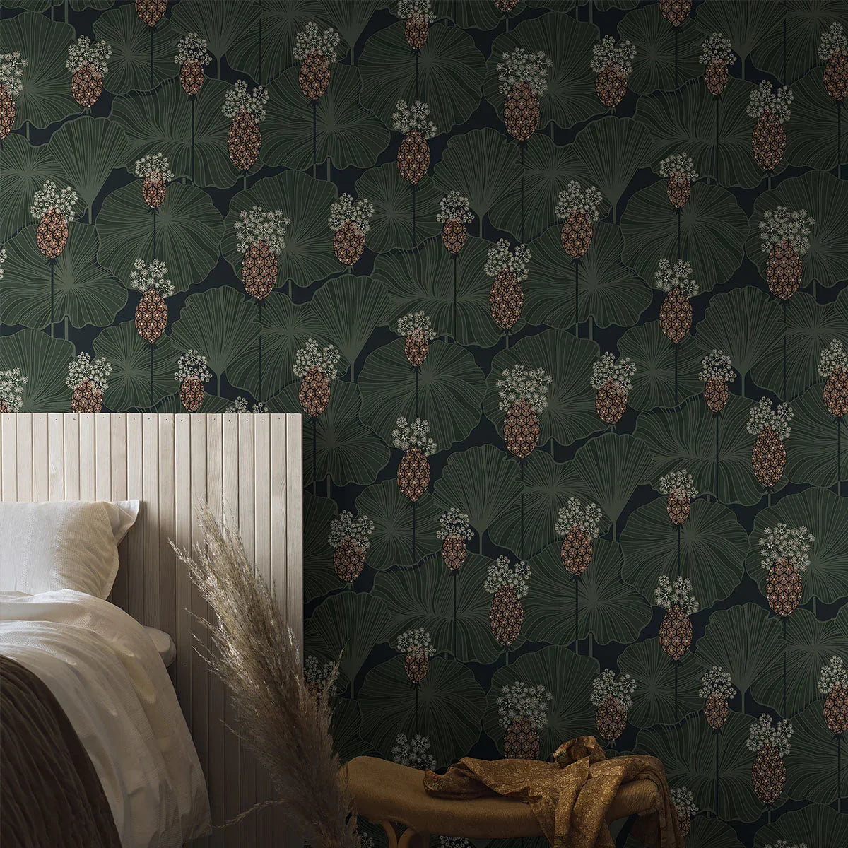 Umbrella Leaves Wallpaper - Borastapeter