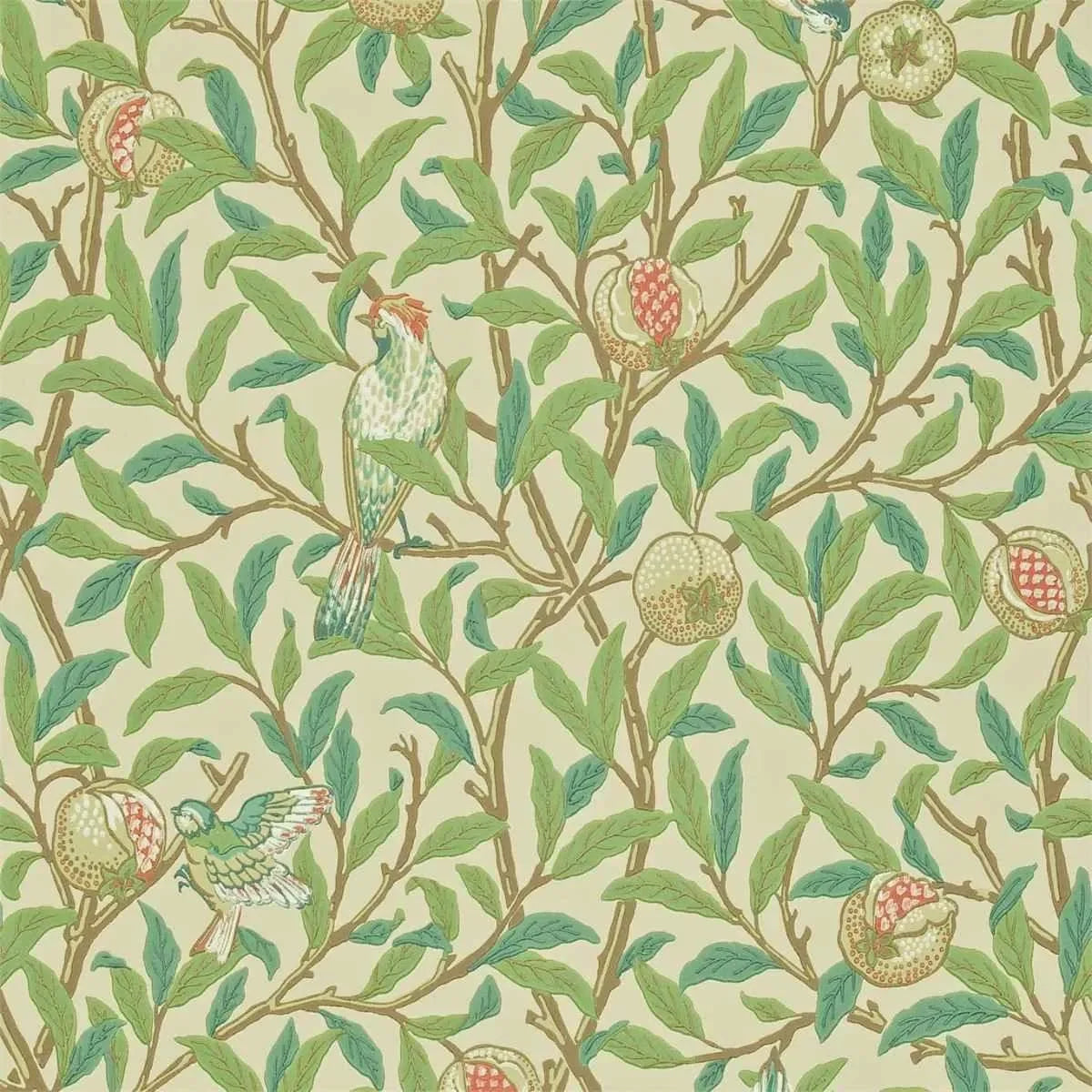 Bird & Pomegranate Wallpaper - Morris & Co