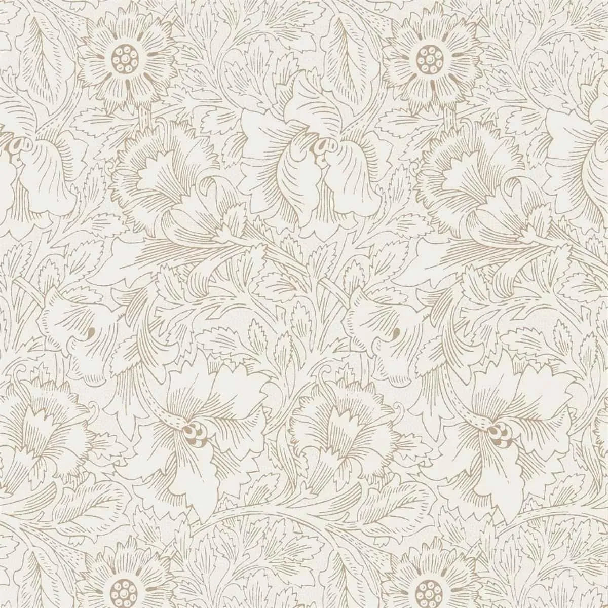 Pure Poppy Wallpaper - Morris & Co
