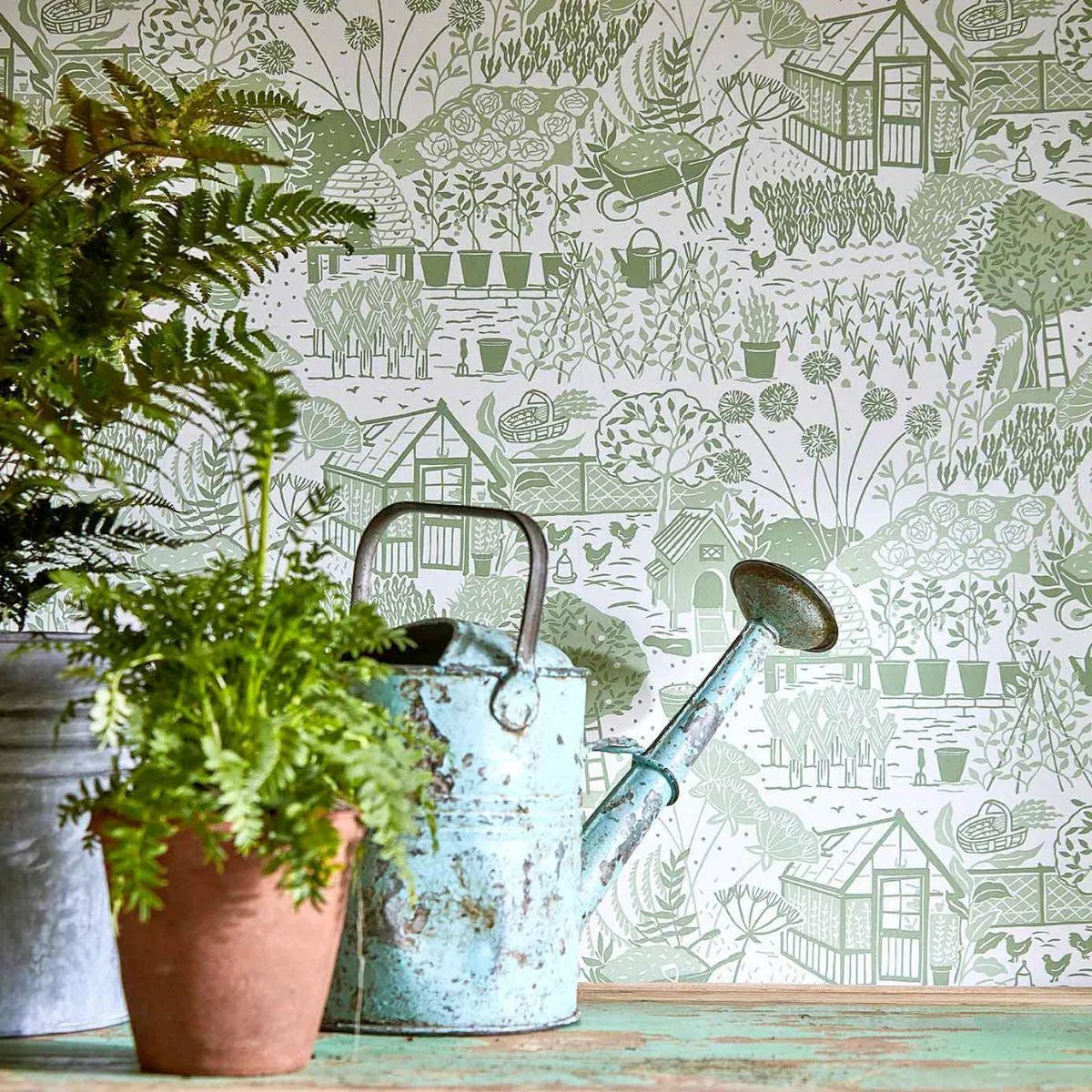 The Allotment Wallpaper - Sanderson