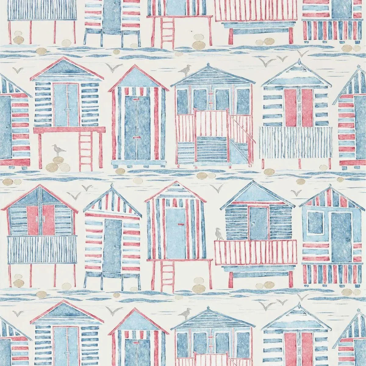 Beach Huts Wallpaper - Sanderson