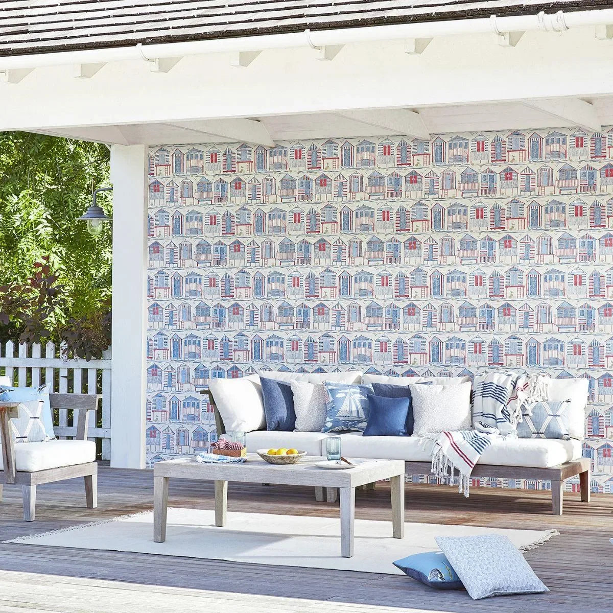 Beach Huts Wallpaper - Sanderson