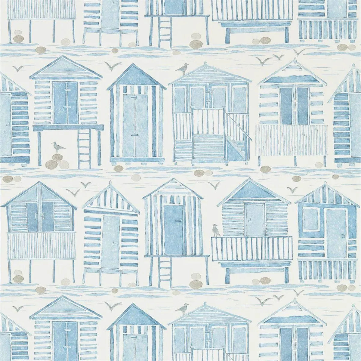 Beach Huts Wallpaper - Sanderson
