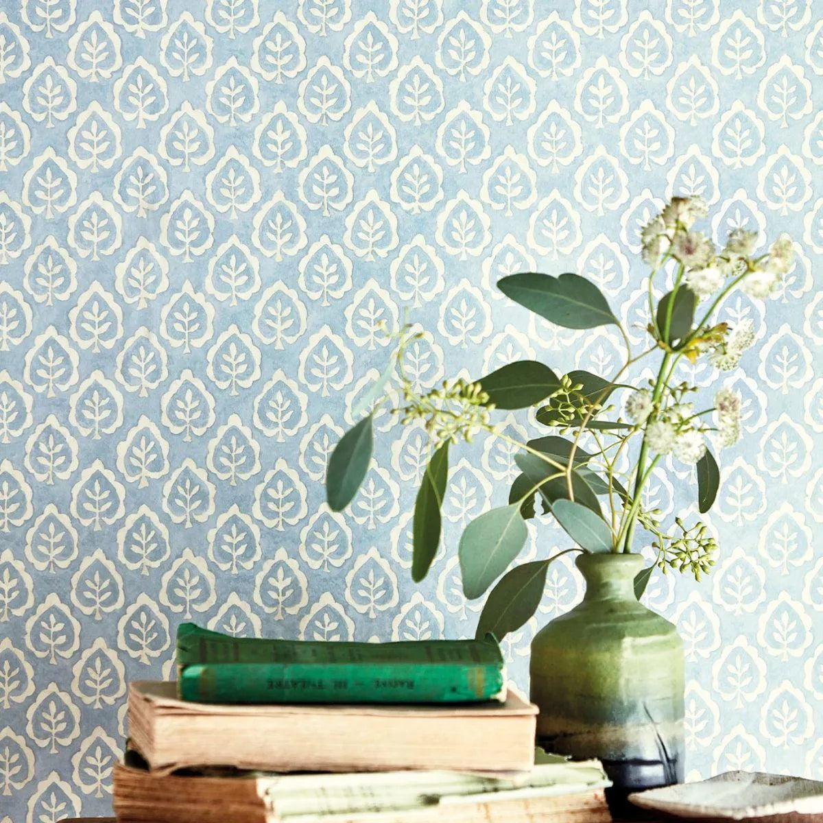 Fencott Blue Wallpaper - Sanderson