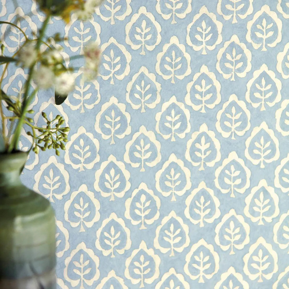 Fencott Blue Wallpaper - Sanderson
