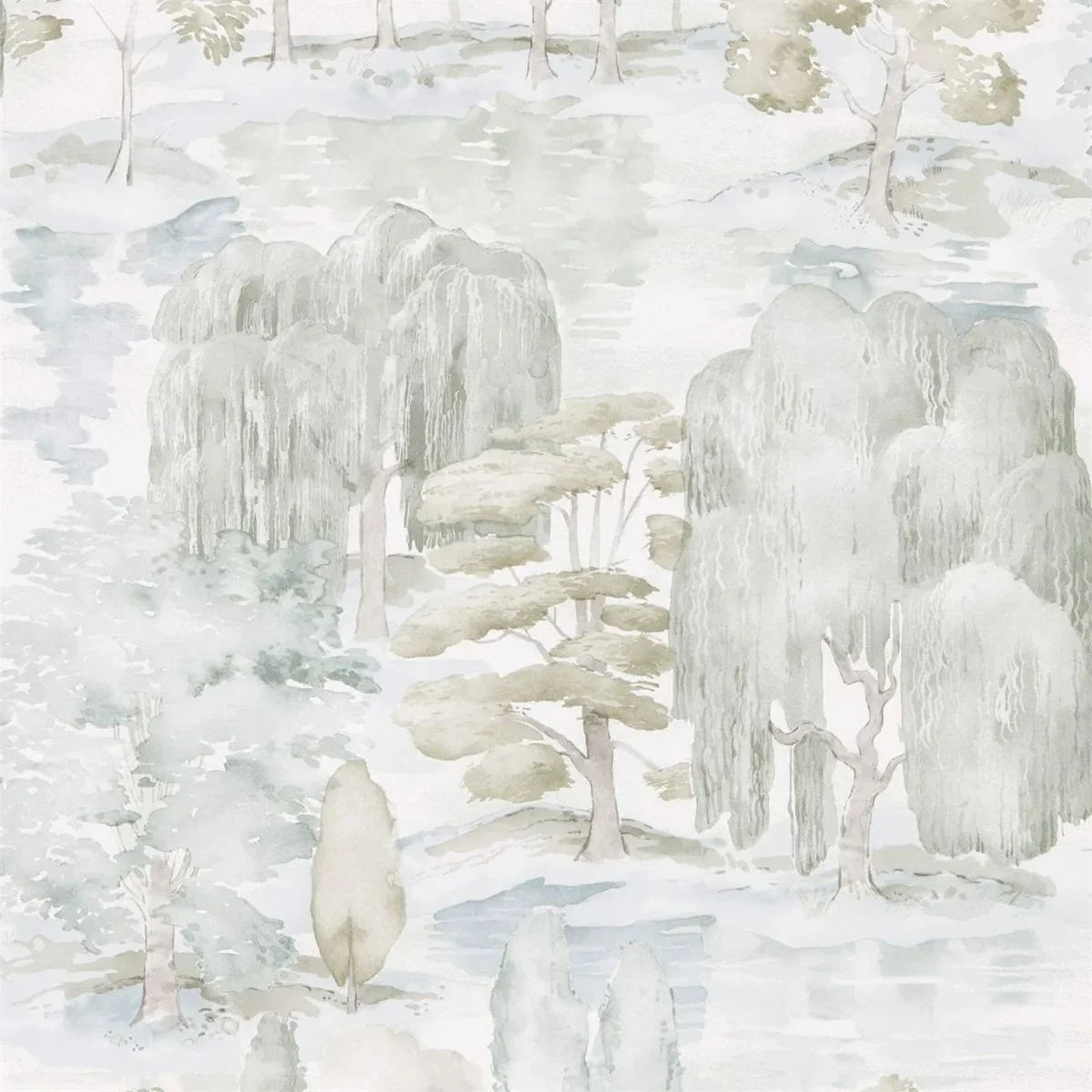Waterperry Wallpaper by Sanderson, close-up detail