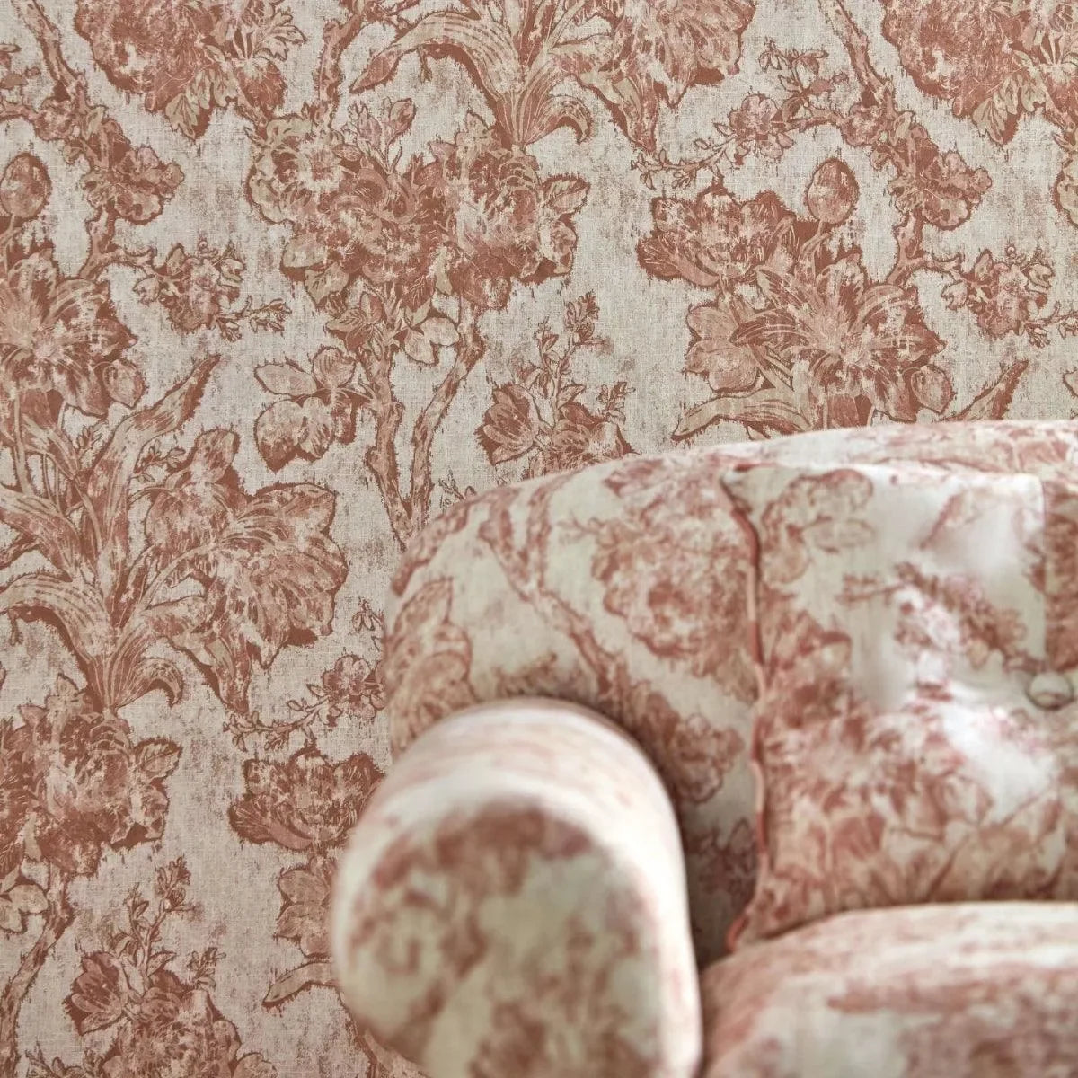 Fringed Tulip Toile Wallpaper - Sanderson x Giles Deacon
