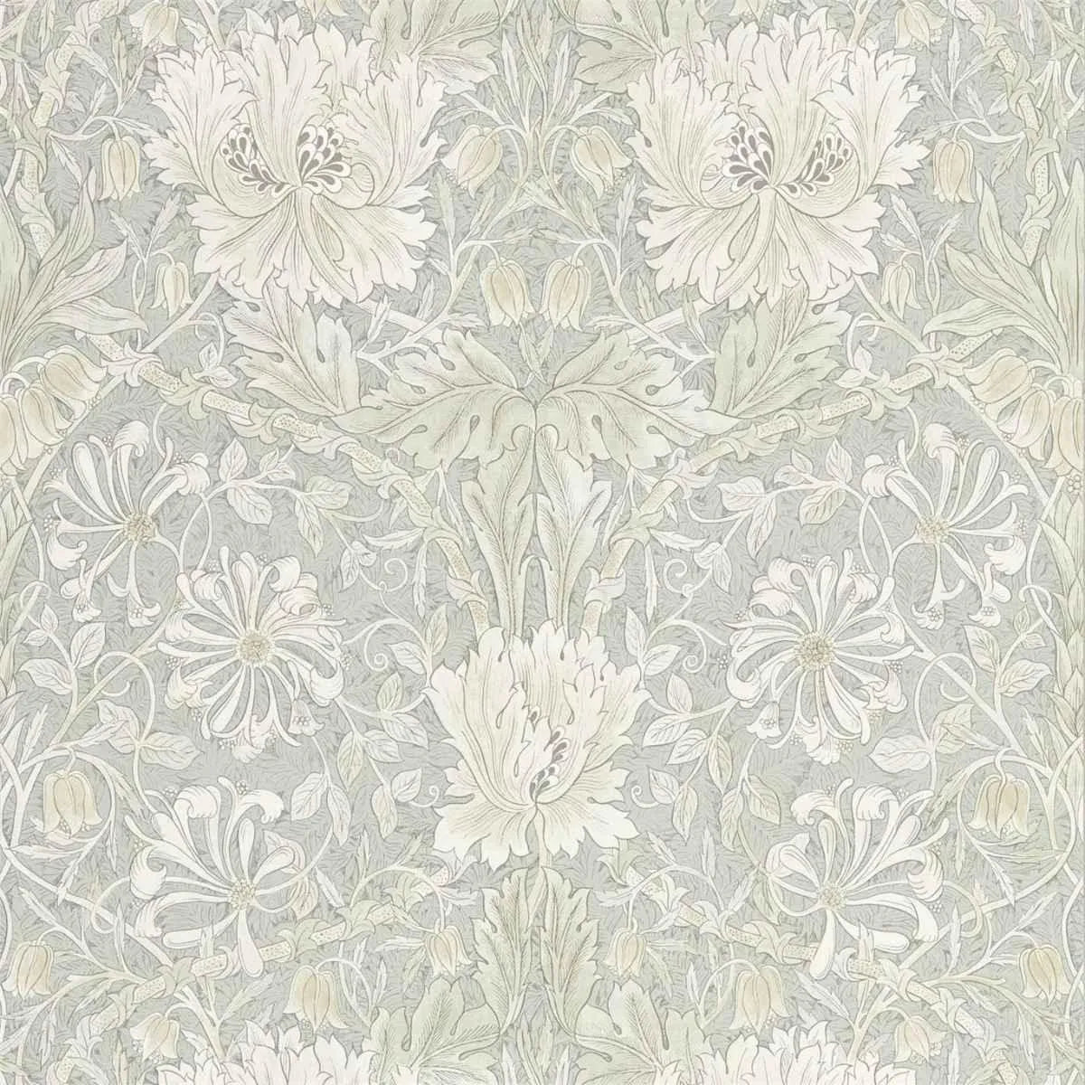 Pure Honeysuckle & Tulip Wallpaper - Morris & Co