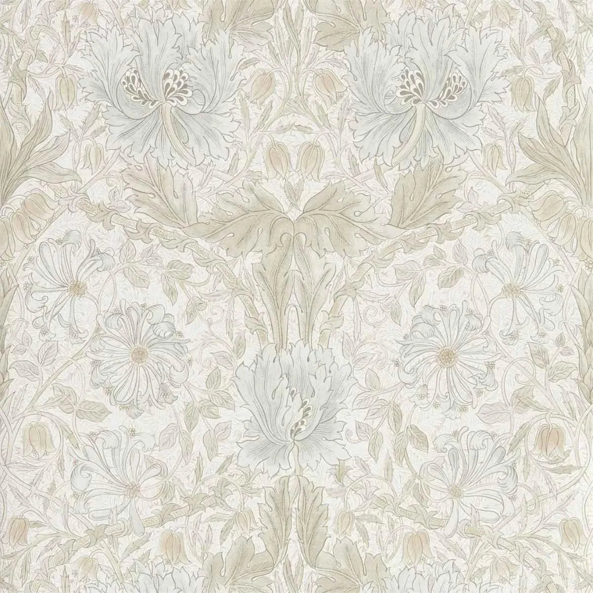 Pure Honeysuckle & Tulip Wallpaper - Morris & Co