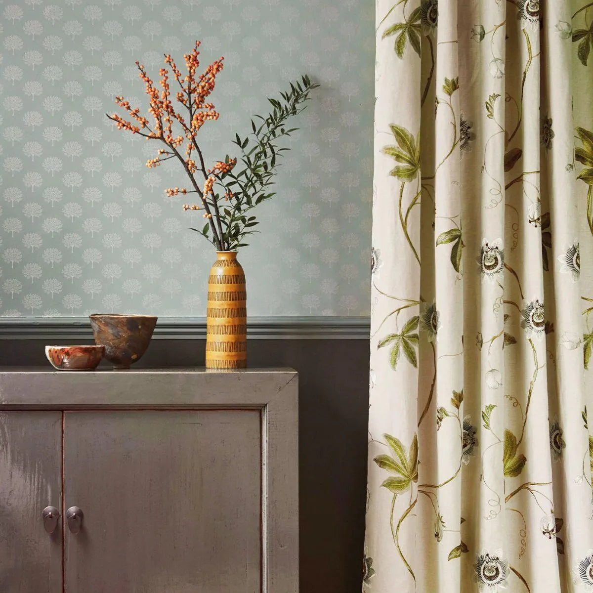 Passion Vine Sage Fabric - Sanderson
