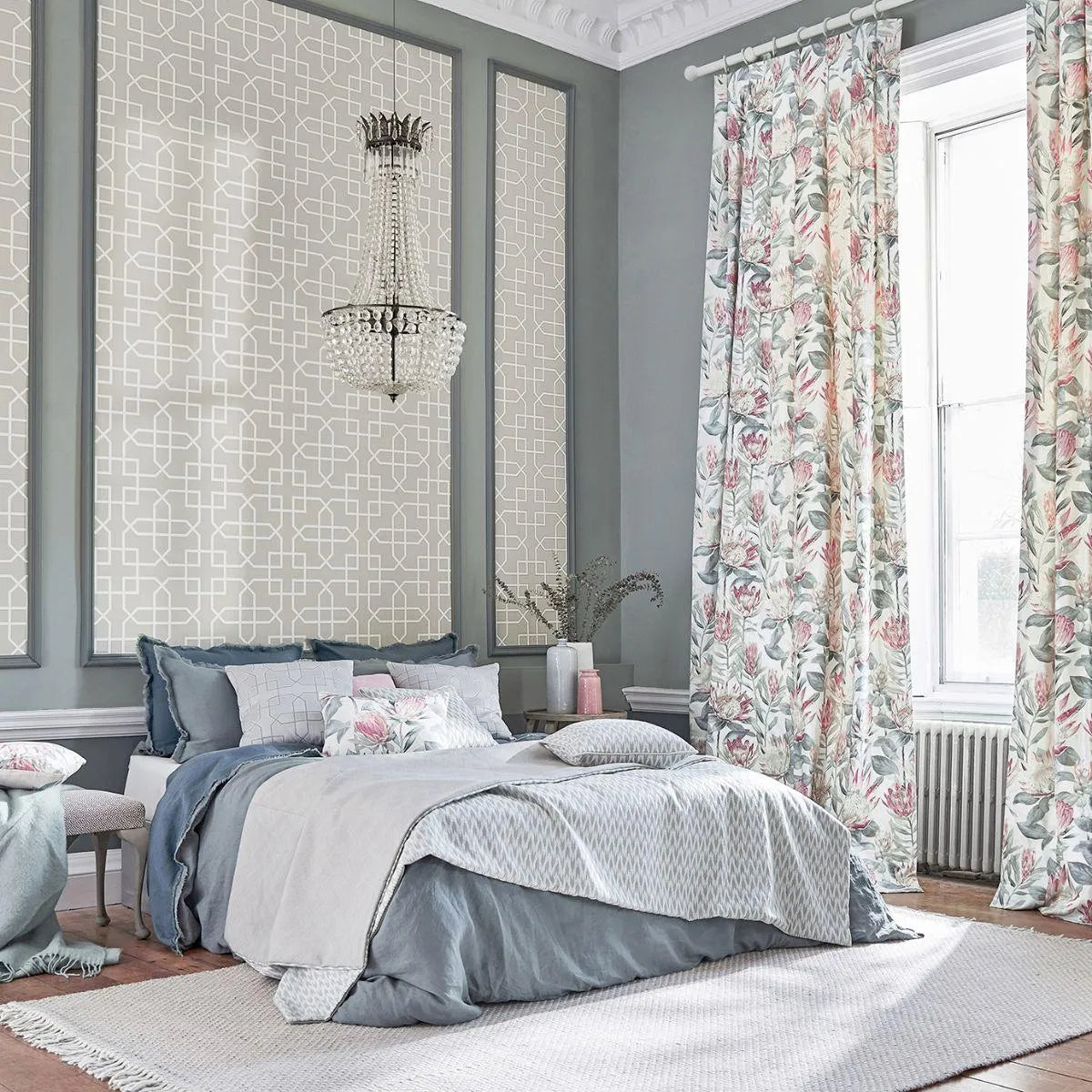 King Protea Fabric - Sanderson